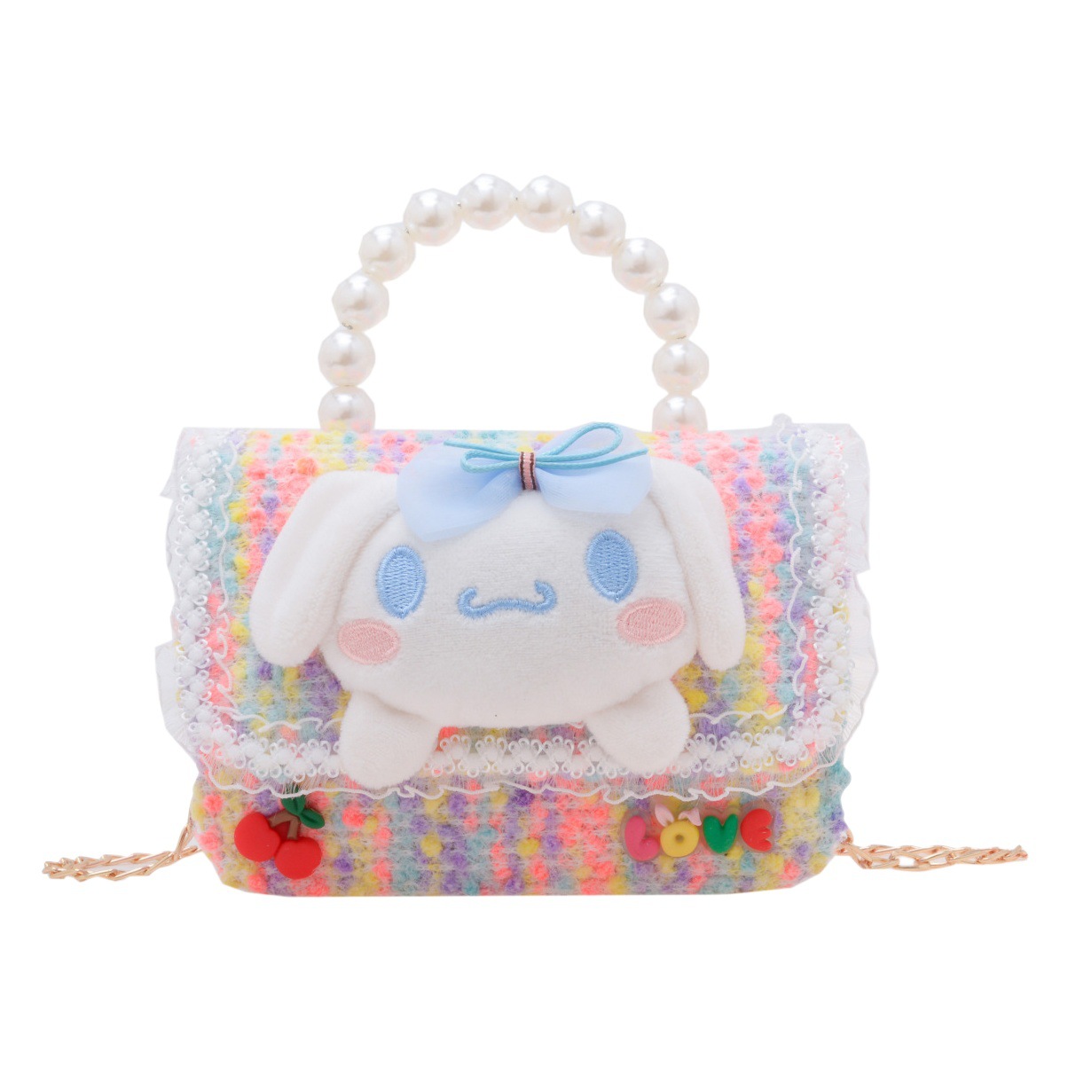 Bolso DE LOS NIÑOS 2024 nuevas Chicas lindas bolsa de mensajero princesa occidental accesorios bolsa Chanel estilo perla cadena bolsa