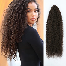 跨境假发巴西辫子化纤假发钩针发crochet hair非洲辫子细波浪卷发