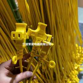 定制日本插头电源线 黄色PVC电源线PSE AC日规二芯十字插座延长线