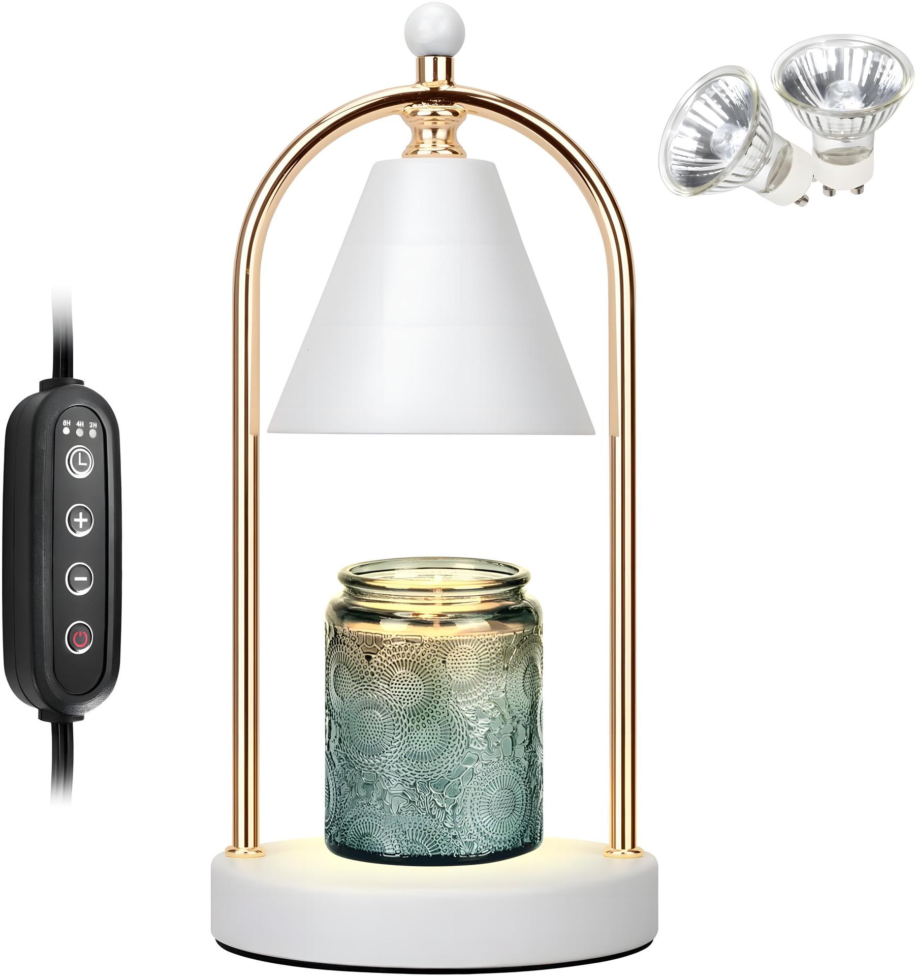 화이트 콘 골드 더블 막대 금속 용융 왁스 램프