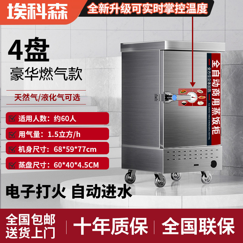 Arroz al vapor comercial vapor eléctrico vapor de arroz de gas vapor de ahorro de energía vapor de arroz eléctrico inteligente arroz al vapor de arroz de doble propósito