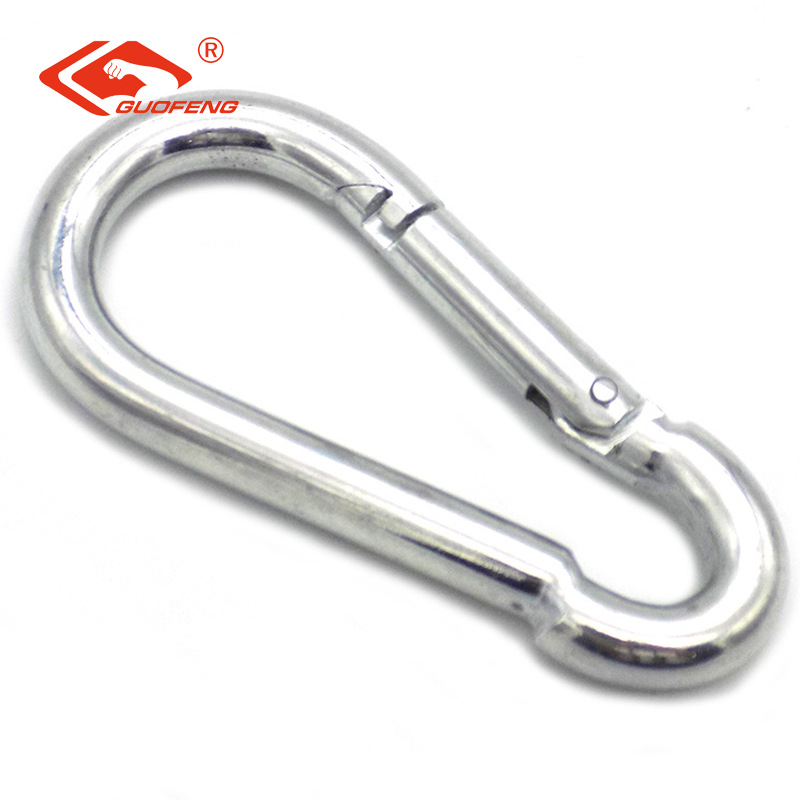 Suministro directo de fábrica exquisito acero al carbono montañismo gancho caja hebilla LED al aire libre montañismo hebilla 5*50mm en forma de gancho Calabaza