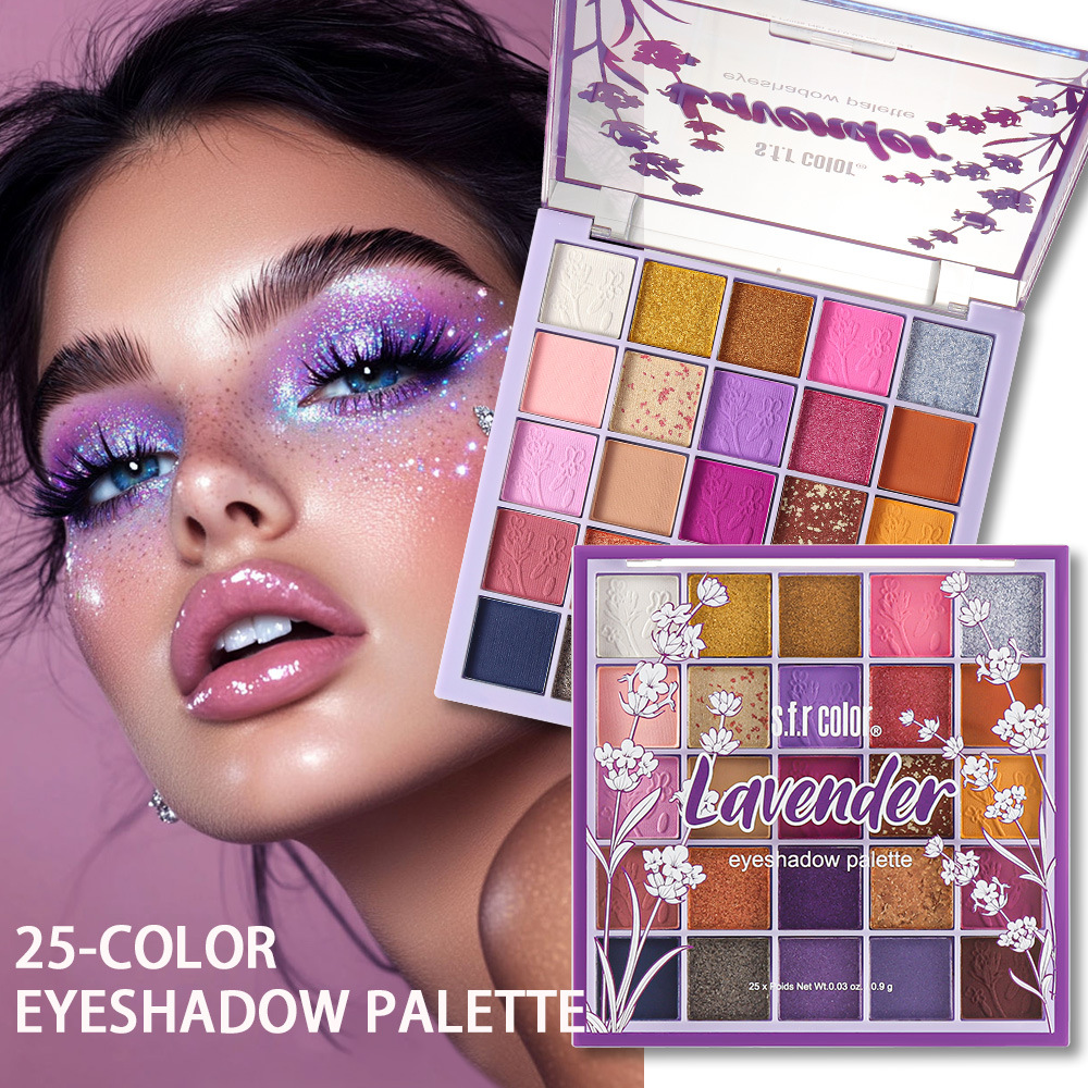 s.f.r color transfronterizo para la etapa de perla mate dopamina 25 color púrpura sombra de ojos disco maquillaje al por mayor
