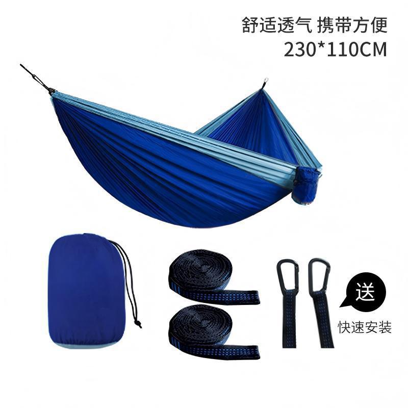 Fábrica directa hamaca de nylon paracaídas hamaca de tela de ocio columinar hamaca de campamento multicolor doble image 17