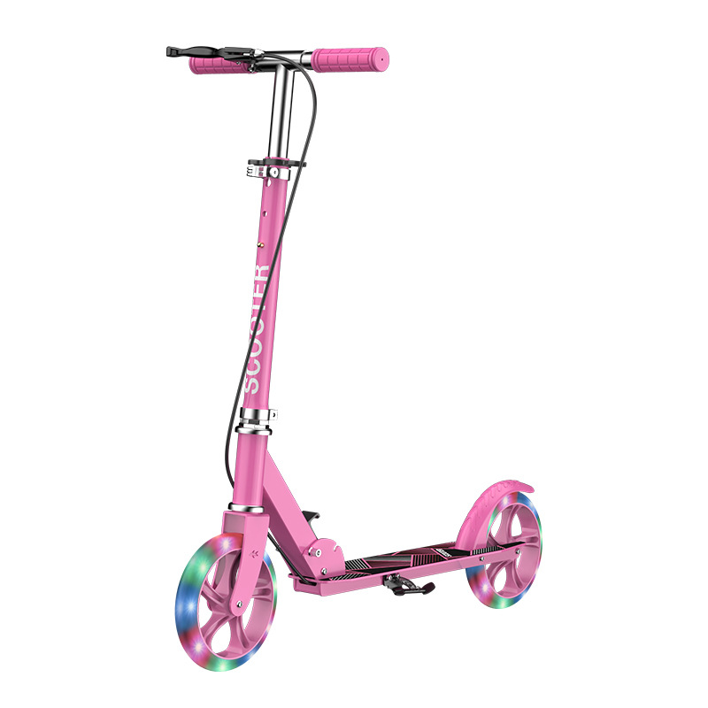 Rueda intermitente nuevo scooter para adultos de dos ruedas para que los jóvenes aprendan el scooter plegable del campus