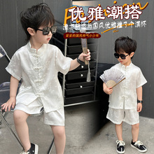 男童汉服中国风儿童唐装薄款夏季周岁礼服新中式改良宝宝夏装批发