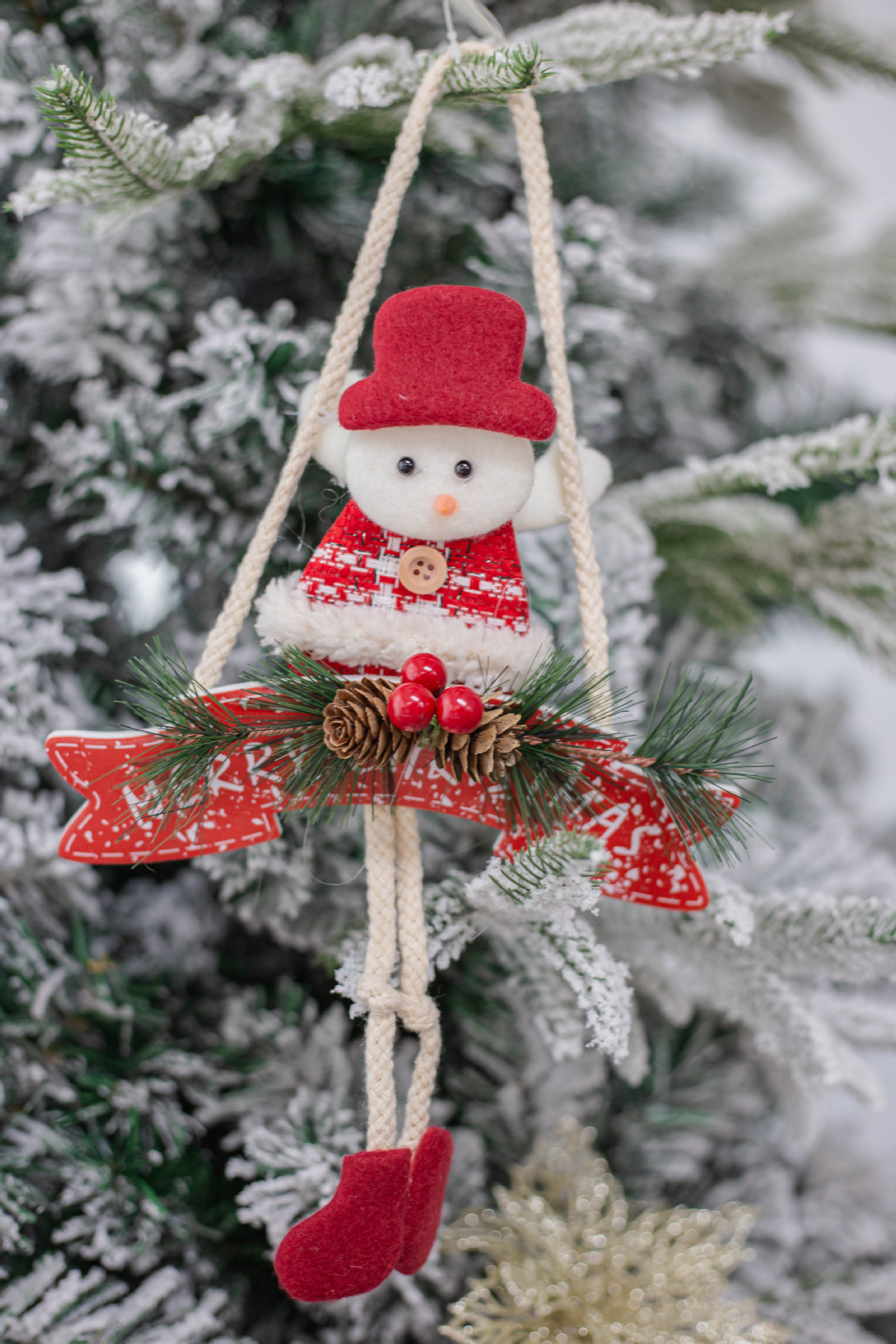 Decoración del árbol de Navidad personalizada colgante muñeca de nieve de Navidad KT Board Doll Listing Atmosphere Decoration