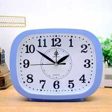 老人钟塑料长方形简约现代客厅创意台钟时尚床头钟学生儿童小闹钟