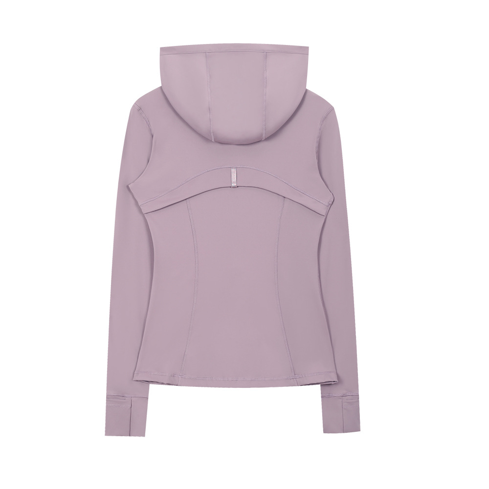 Women's Clothing Slim Fit Hooded Jacket For Women Zipper Cardigan Fitness Top For Running Yoga Sports In Stock_ecoleips.com