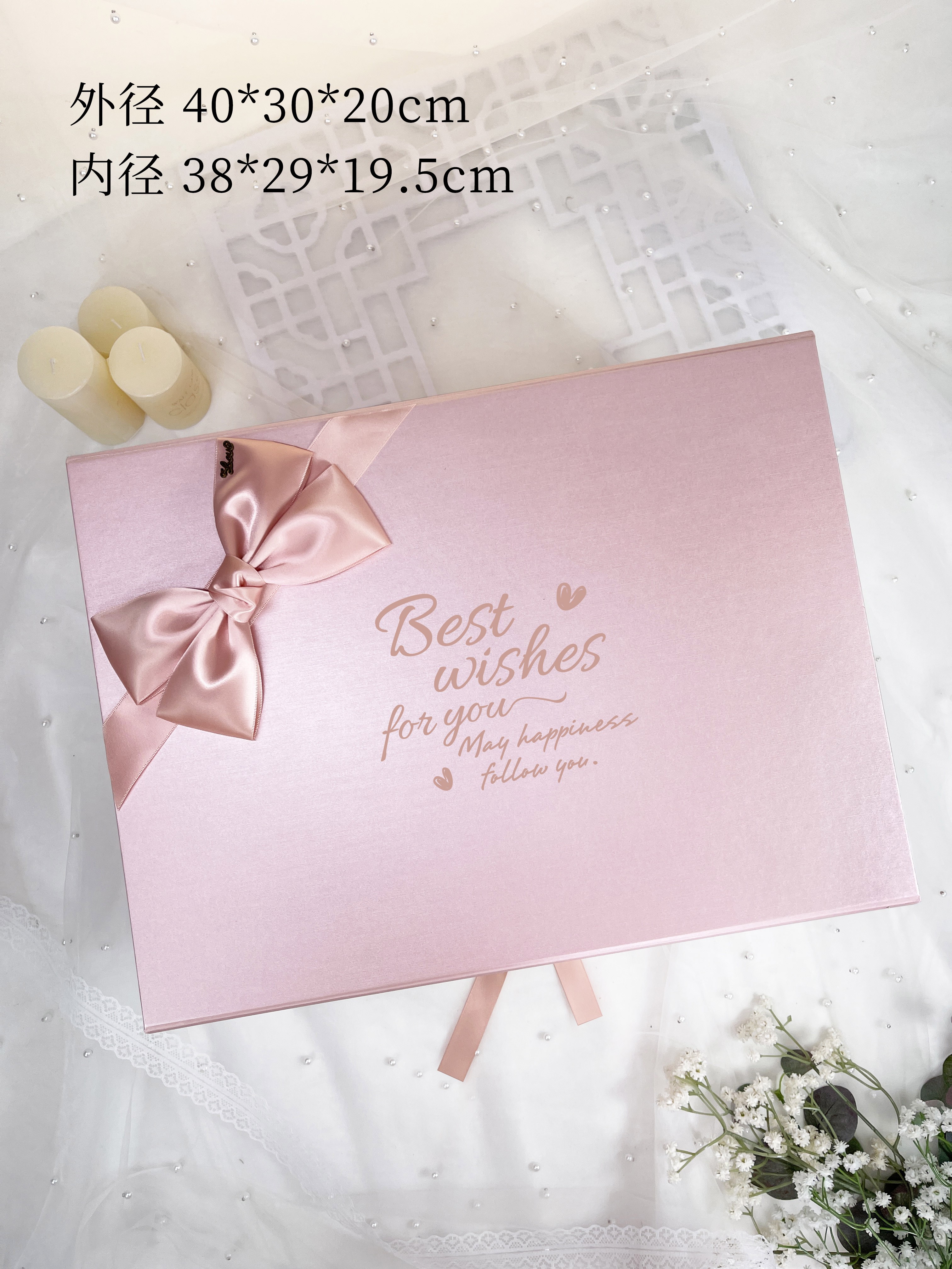 Qixi hecho a medida caja de boda flor princesa vestido de regalo de cumpleaños vestido de boda vestido de noche traje de regalo