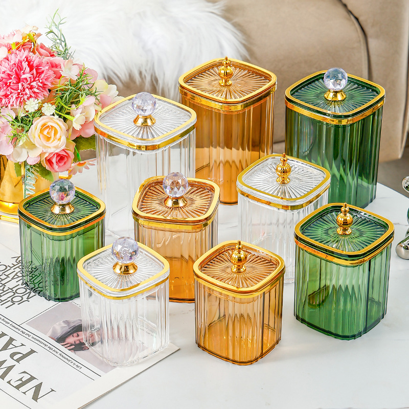 Sealed Jar Grain Kitchen Storage Jar Food Grade Transparent Snack Plastic Jar Coarse Grain Storage Jar