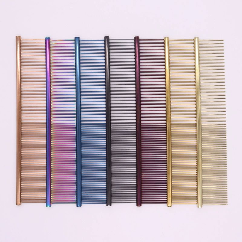 Собака расческа расческа Гальваника из нержавеющей стали для домашних животных расческа стальная расческа стальная расческа для кошек