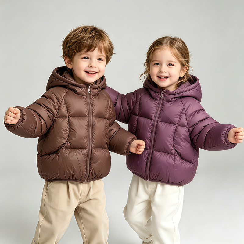2026 nuevo abrigo de invierno para niños ropa de algodón de invierno ligera y delgada ropa de algodón de invierno gruesa ropa de algodón corta