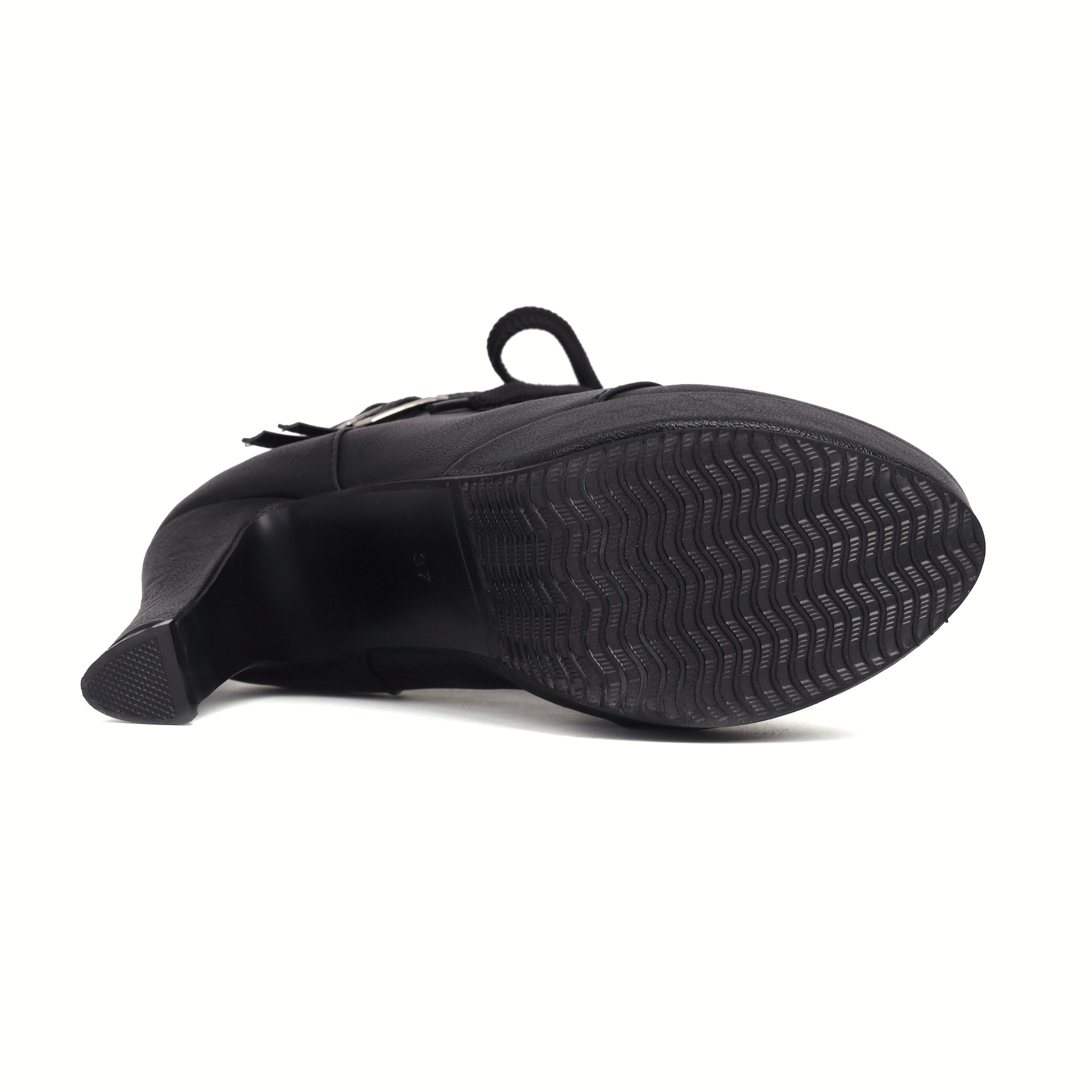 ShoeVault Herbst-Winter-Mode: Runde Zehenpartie, wasserdicht, Plateau, große Größen, kurze Stiefel, Blockabsatz, sexy Schnallenriemen, Schnürung, Martin_voghion.com