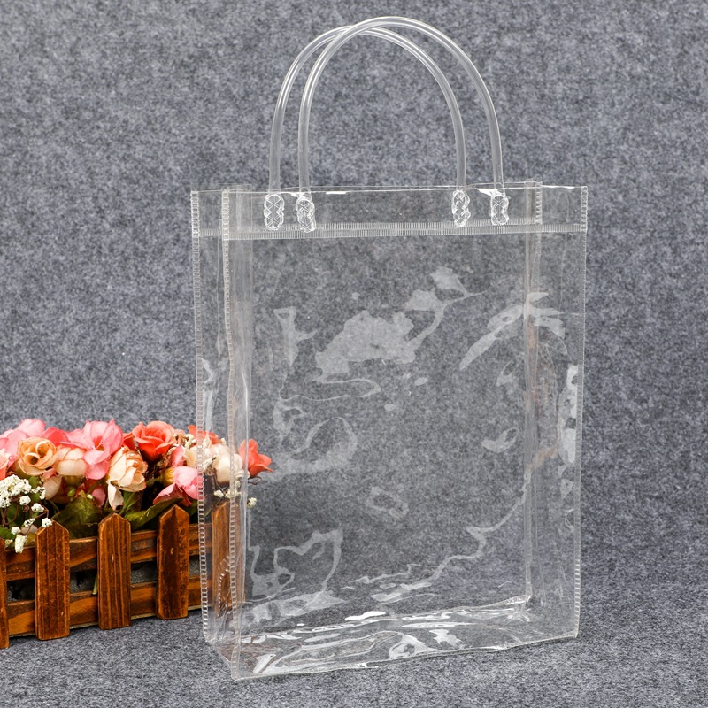 批发透明手提袋包装袋礼品袋化妆品袋塑料伴手礼袋供应