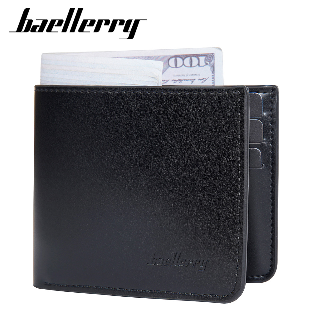 Baellerry 새로운 남자 지갑 간단한 짧은 오픈 멀티 카드 투폴드 카드 가방
