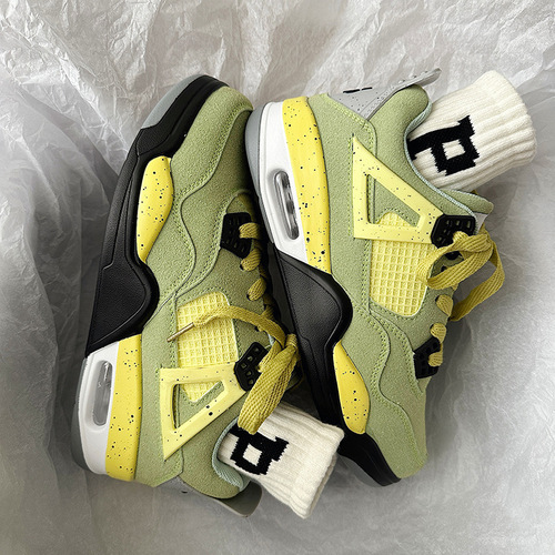 National trend ins style niche air cushion sneakers ulzzang trend couple grass green frosted casual sports sneakers for men and women