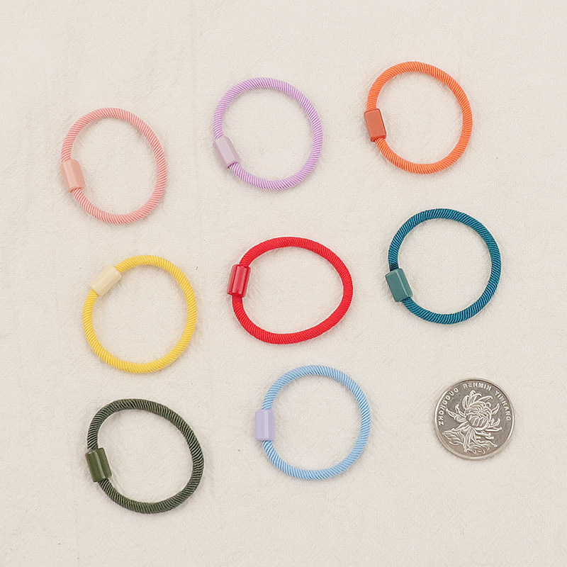 Banda de pelo básico cuerda de pelo de hilo elástico accesorios de pelo de color no lastiman el pelo y no envuelva el pelo bebé alta banda de goma elástica banda