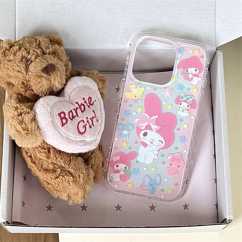 围边动物彩色星星美乐蒂适用iPhone16苹果15ProMax手机壳14少女13|undefined