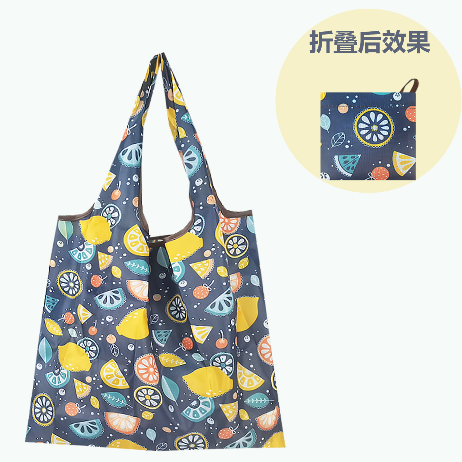 Bolso de compras de supermercado mediano de dibujos animados bolso verde bolso de moda bolso de compras plegable Portátil Bolsa de nylon impermeable image 31