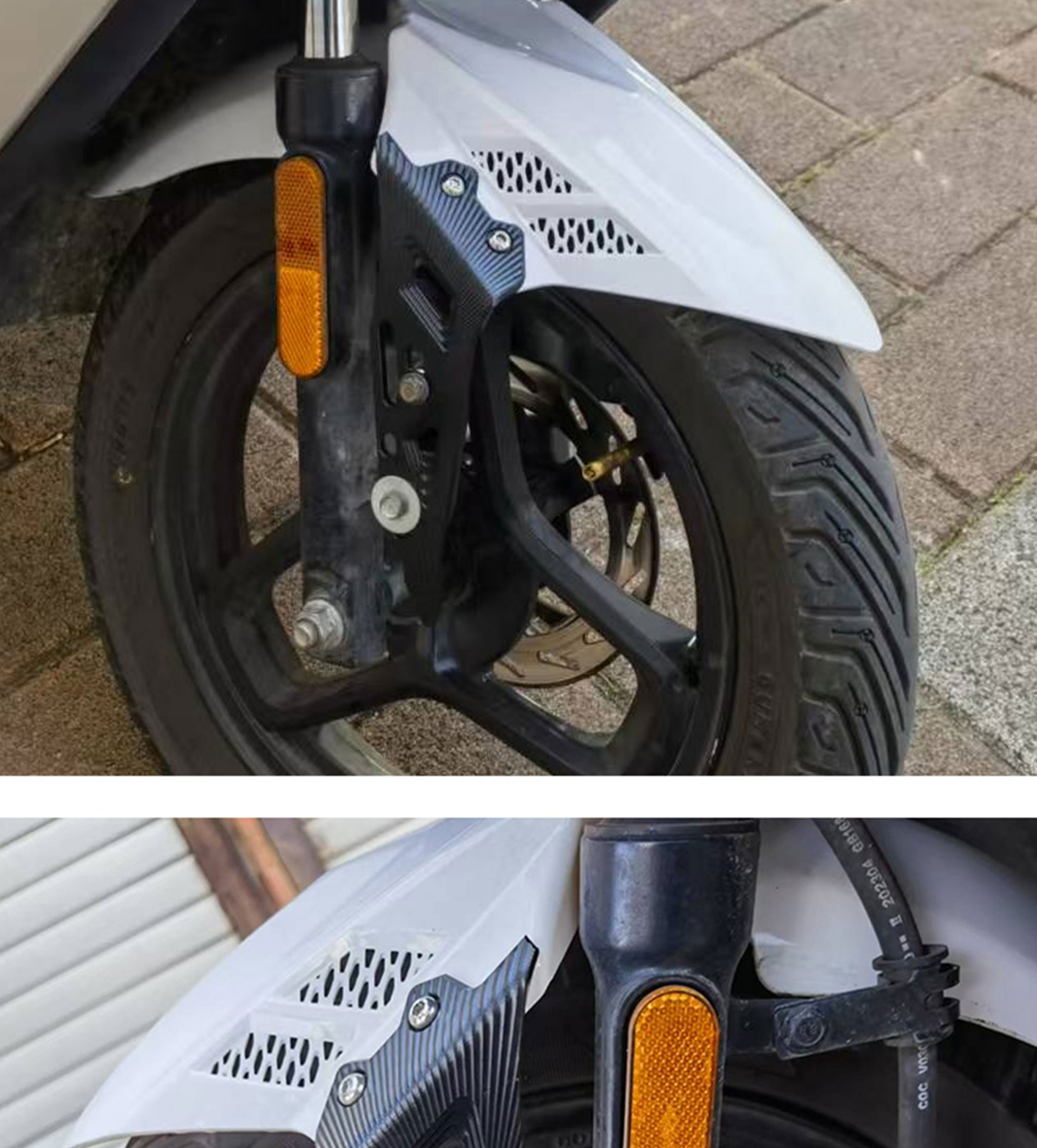 Ba Feng Te front mudguard aluminum alloy bracket is suitable for modification of the front mudguard of the Niu No. 9 electric motorcycle