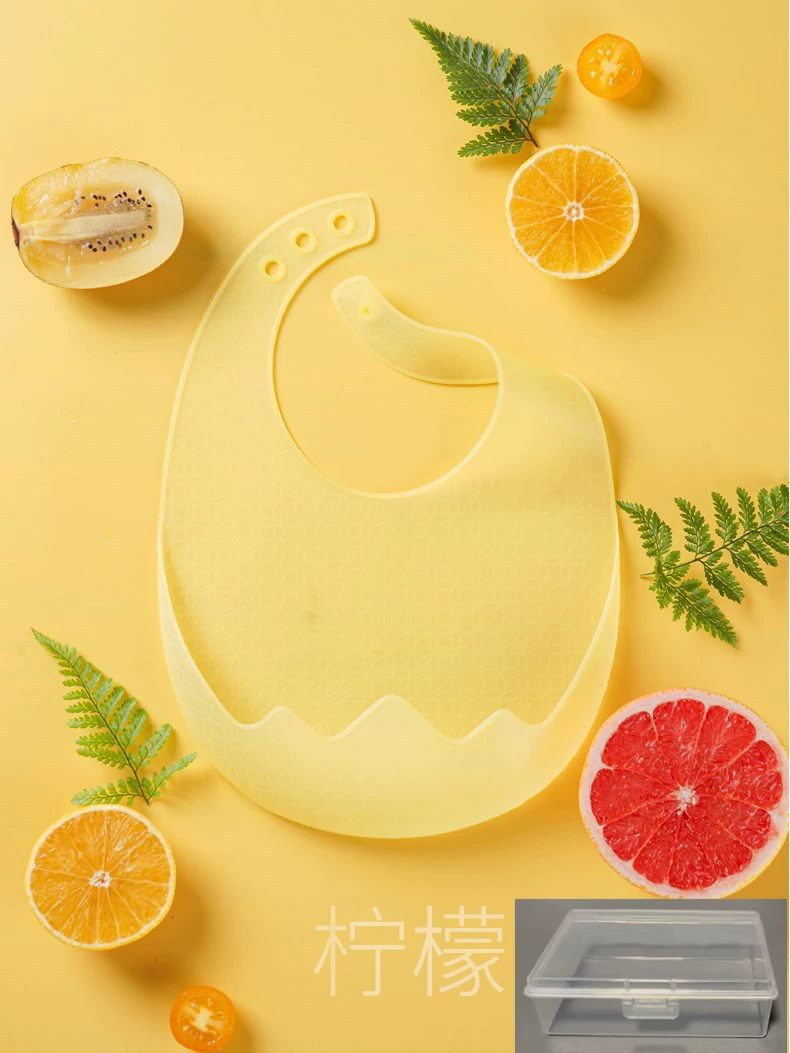 Children's soft light and thin waterproof foldable bib, ultra thin storage system for food, with pocket