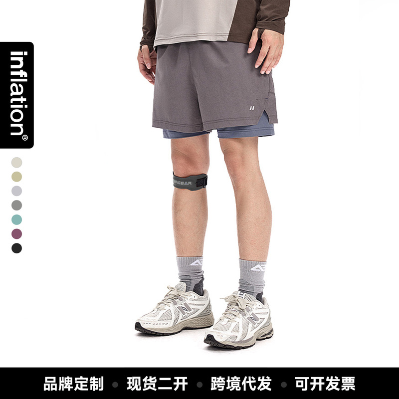 Jie Zhan Men's Clothing | Two-In-One Breathable Sports Shorts 2026 Spring and Summer New Outdoor Lightweight Upf50 Sun Protection Pants for Men