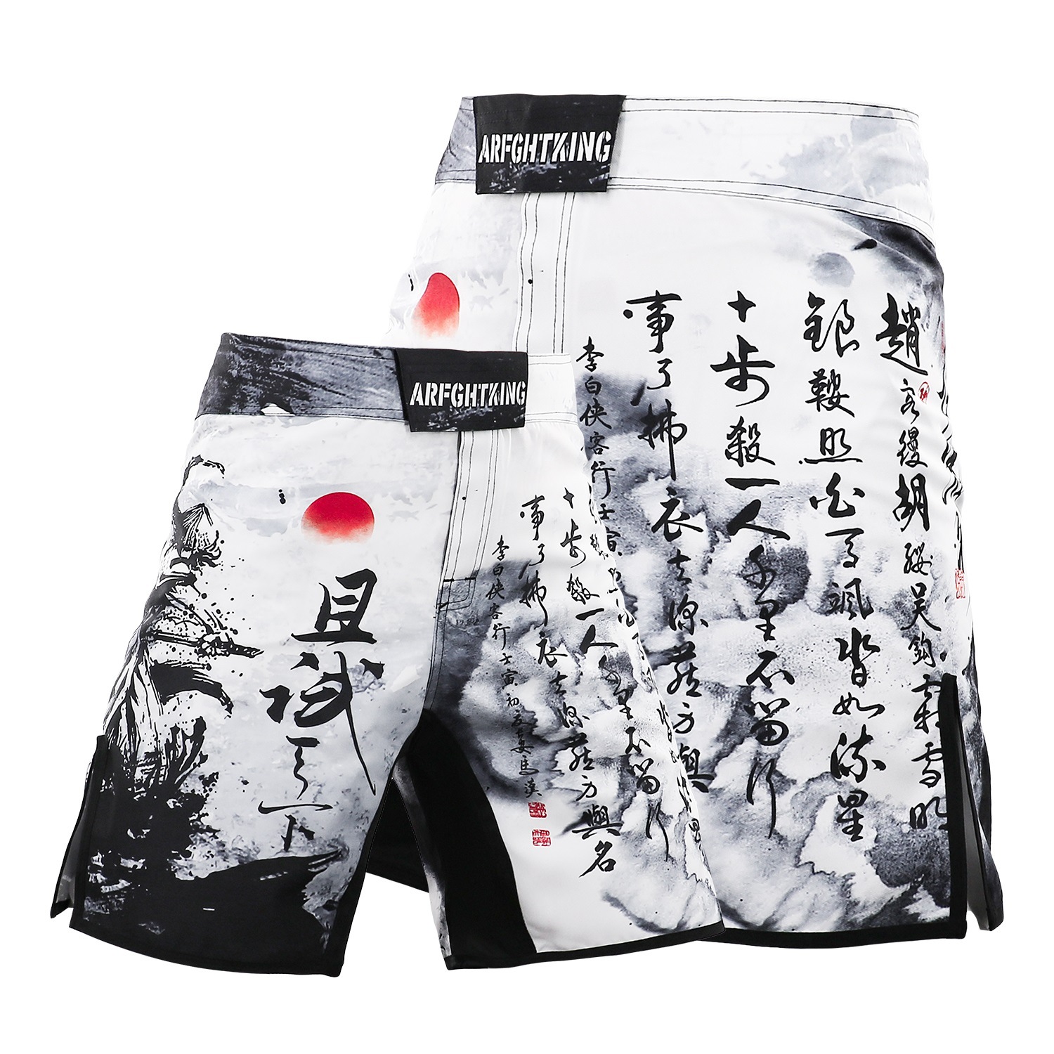 MMA Guofeng Ink Martial Arts Sports Shorts Quick-drying Jiu-jitsu Training Fighting Thai Boxing UFC Pants Custom Summer