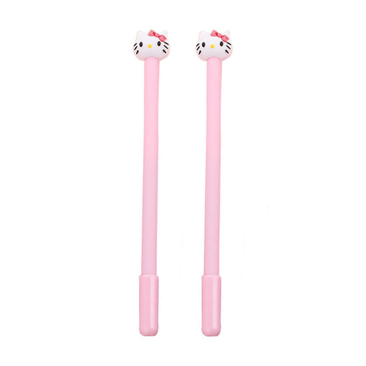 Papelería creativa gatito Rosa pluma de gel lindo estudiante de dibujos animados examen pluma de agua oficina firma pluma fábrica al por mayor