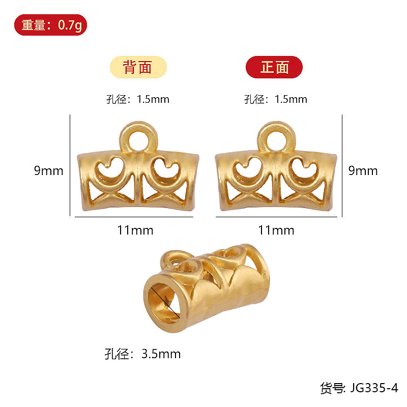 JG335 - Cadena de Aleación de Zinc Hueca de Tres Vías para Joyería DIY, Cadena para Suéter, Pulsera, Cadena para Clavícula, Colgante, Fabricante, Venta al por Mayor
