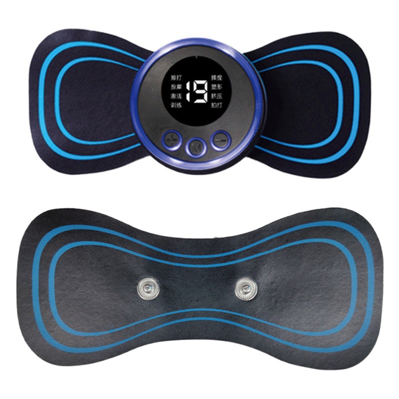 EMS inteligente mini masaje pegatinas portátil eléctrico masajeador de cuello hombro y cuello pulso instrumento de fisioterapia columna cervical masaje pegatinas