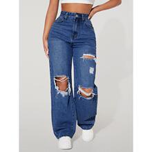 F 69940 High waist straight jeans ����ֱͲţ�п�羳����