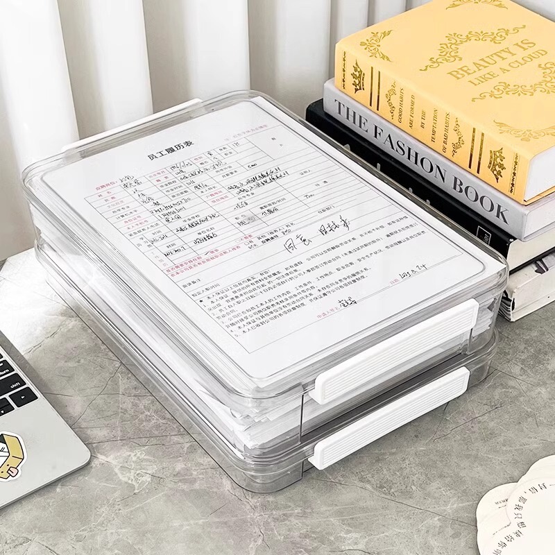 試巻収納整理神器大容量透明プラスチック戸籍本中学校卒業証明書a4書類収納ケース|undefined