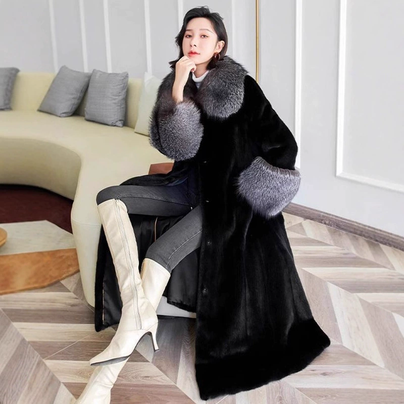 Европейская и американская внешнеторговая женская мода новая имитация шерстяного воротника лисы