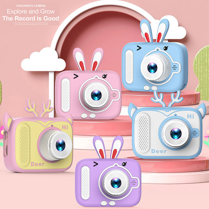 Transfronterizo nuevo Mini cámara digital para niños foto video pequeña niña bebé niño cámara de dibujos animados