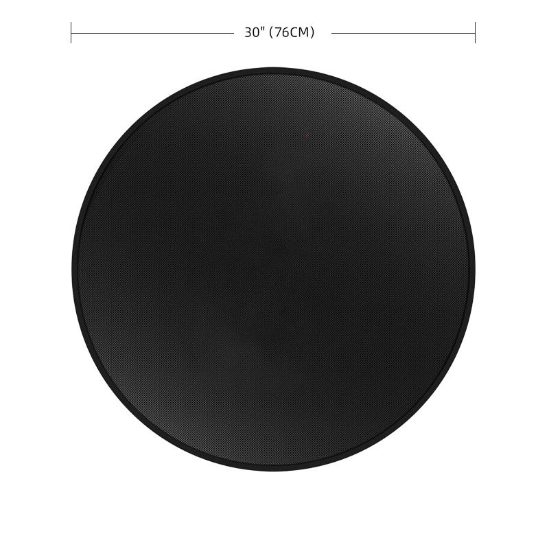 Tapete ignífugo redondo negro de 36 pulgadas para parrilla, tapete para brasero con revestimiento de silicona líquida, venta al por mayor del fabricante.