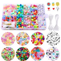 24-Grid Acrylic Letter Bead Bucket with Bead Caps, DIY Handmade Bracelet, Shoelace, and Chain Accessories—Wholesale