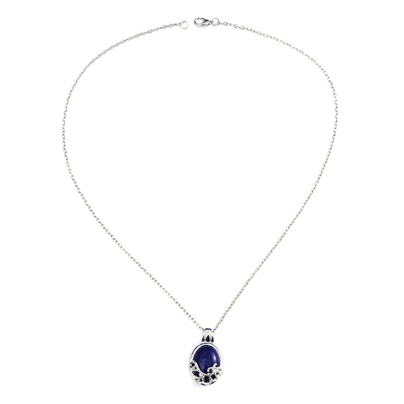 European and American Film and Television Peripheral Vampire Diary Anti-Daylight Silver-Plated Catherine Natural Stone Necklace Factory Direct Supply Wholesale