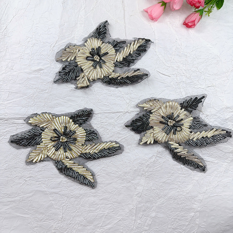 仿手绣织带立体朵花 手工DIY卫衣外套箱包装饰补丁服装辅料