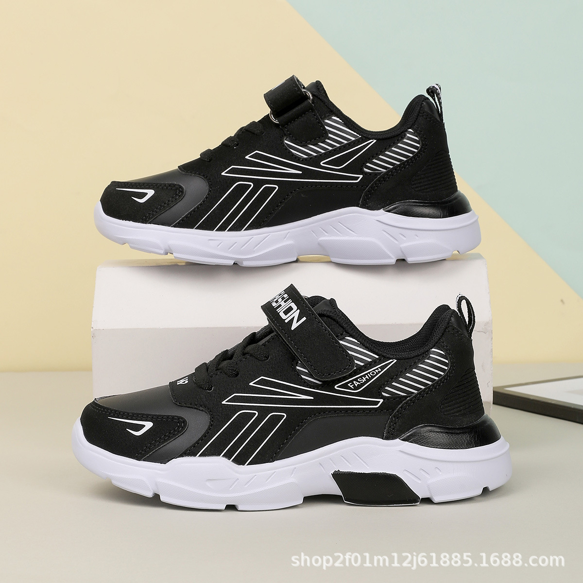 Children's Shoes, Youth Student Campus Shoes, Sports Casual Shoes, Velcro Daily Outdoor Running Shoes
