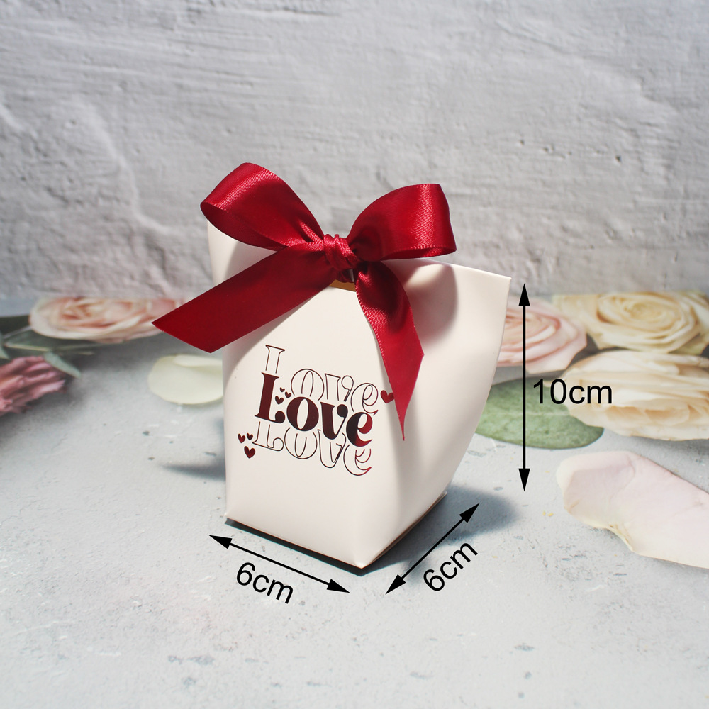 Romantic Style Valentine'S Day Romantic Letter Bow Knot Paper Date Festival Gift Wrapping Supplies Gift Wrapping Supplies 1 Piece