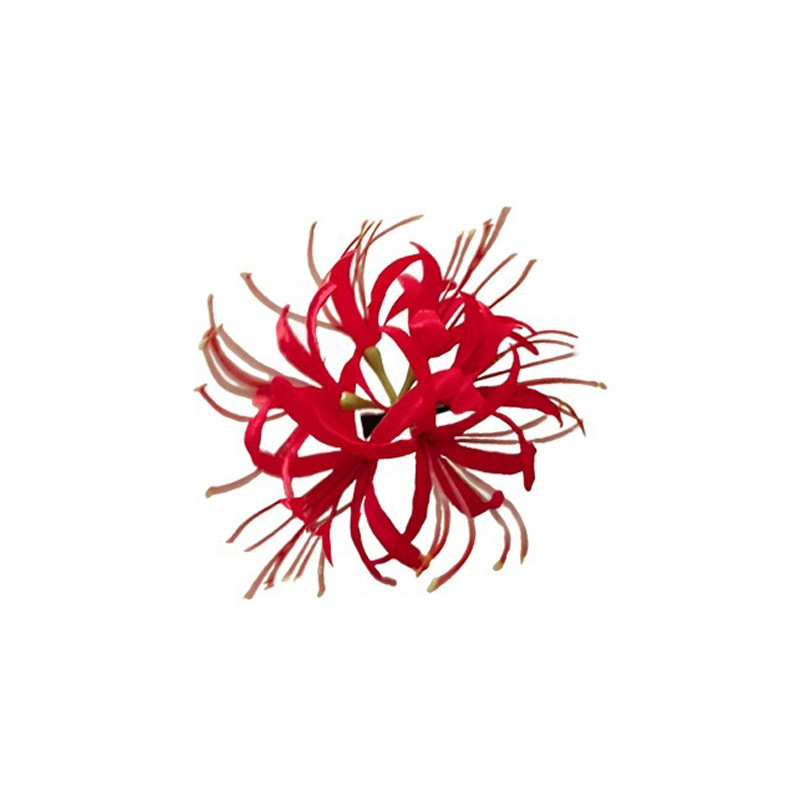 Rojo al otro lado flores clip de cabello para mujeres de alto nivel clip lateral detrás de la cabeza imitación de flores clip de boca de pato clip de cabello tocado