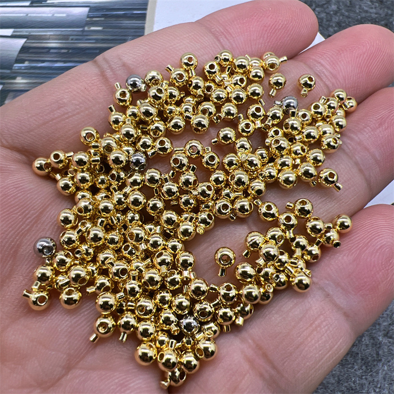 diy Jewelry 18K Gold-filled Color-preserving Round Snap BucKle Handmade Bracelet Ending Clip Steel Wire Rope Fishing Line Positioning BucKle