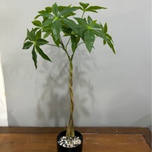 仿生绿植DIY编造型盆景北欧风绿植迷你小枝软杆发财树仿真发财树