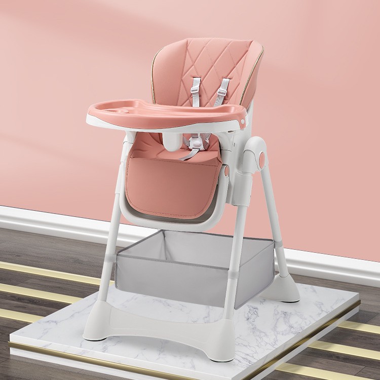 Silla de comedor plegable portátil para bebés sin instalación, silla de comedor para niños de dibujos animados domésticos, silla de comedor para niños que se puede sentar y acostar image 6