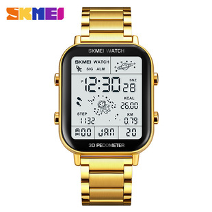 skmei skmei multi-function step counting Steel Belt Men's electronic watch sports calorie calculation men's watch