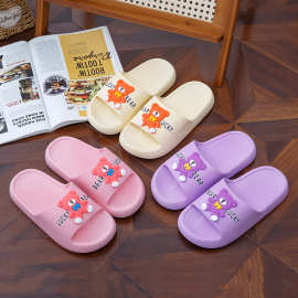 秋夏季休闲时尚潮流PVC塑料凉拖鞋 户外沙滩舒适厚底女式一字拖