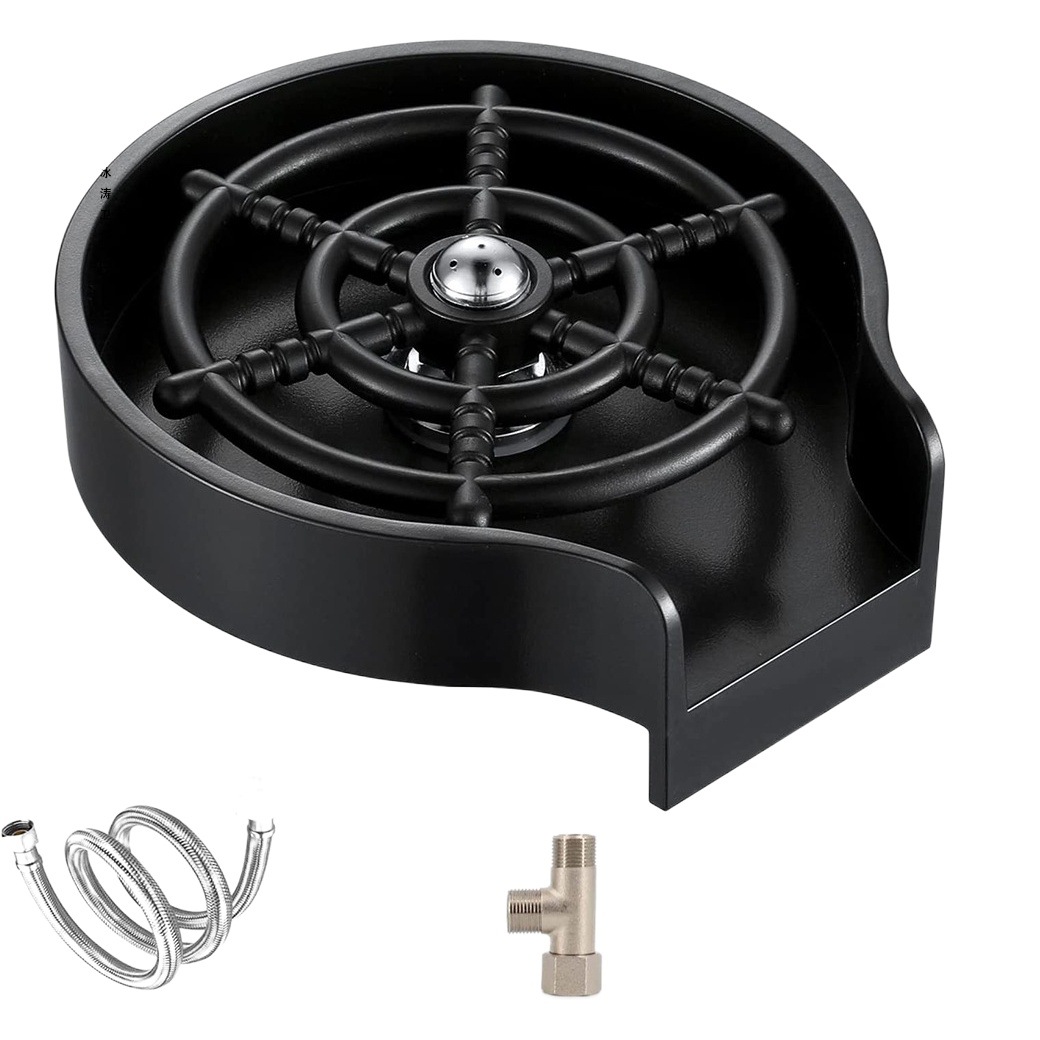 Lavador de Vasos para Barra, Lavador de Botellas para Fregadero, Lavador Automático de Café, Enjuagador sin Presión, Grifo