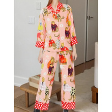 A 35539 Ice silk pet print homewear set ��ѩ˿����ӡ���Ҿӷ�