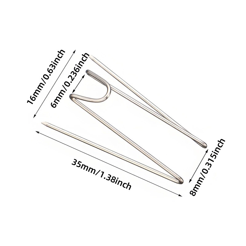 Factory wholesale W-shaped hooked backboard fabric wall hook hanging decoration invisible double-point needle M-shaped hook